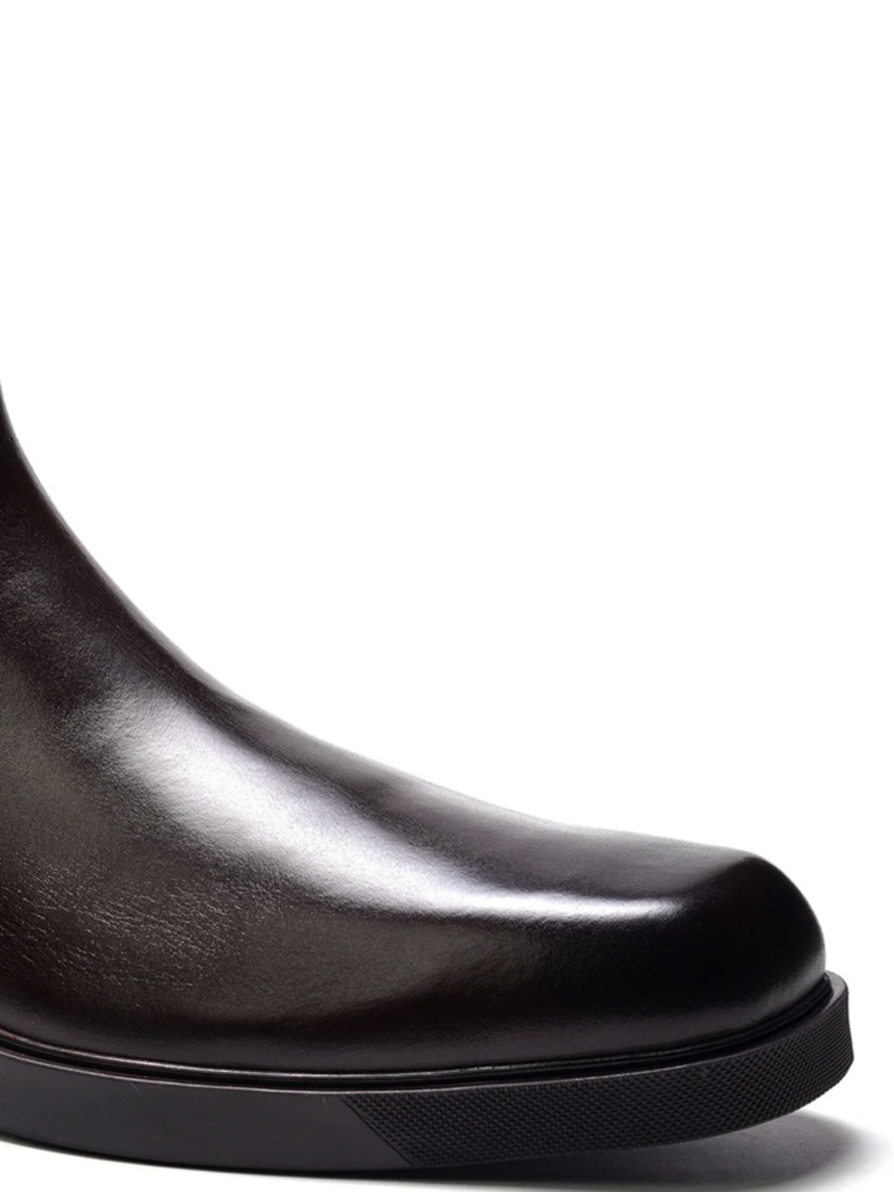 A. Veer Lenox Chelsea Boot Black Leather with the side Zipper and Side Goring
